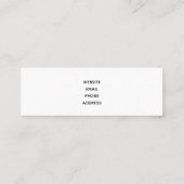 かわいい動物たちのいるクリスマストラック スキニー名刺 (裏面)