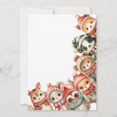 かわいい動物たちのお祝い ベビーシャワーのご招待 招待状 (裏面)