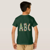 かわいい動物たちのアルファベット 森のABC Tシャツ (裏面フル)