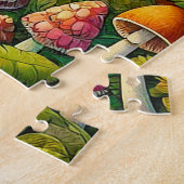 かわいい動物たちの森の風景 ジグソーパズル (側面)