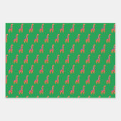 かわいい動物たち三デザイン子 ラッピングペーパーシート (正面3)