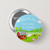 かわいい動物たち「ありがとう来」 缶バッジ (正面&裏面)