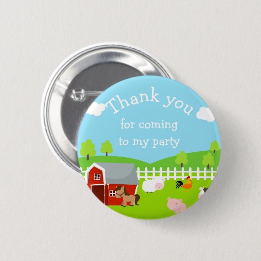 かわいい動物たち「ありがとう来」 缶バッジ (正面&裏面)