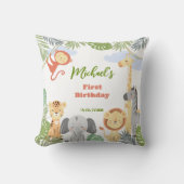 かわいい動物との装飾用クッション。 クッション (正面)