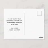 かわいい動物とクリスマストラックありがとう ポストカード (裏面)