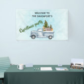 かわいい動物とトラックのクリスマスパーティー 横断幕 (トレードショー)