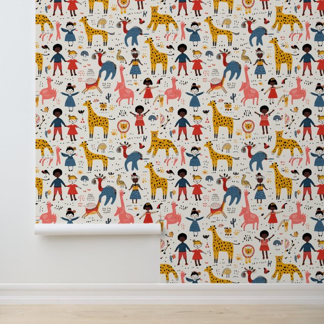 かわいい動物と子供 壁紙 (アプリケーション)