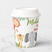 かわいい動物と最初の紙カップ。 紙コップ (正面)