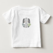 かわいい動物と最初の誕生日Tシャツ。 ベビーTシャツ (裏面)
