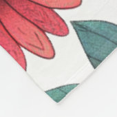 かわいい動物と自然葉のフローラ フリースブランケット (角)