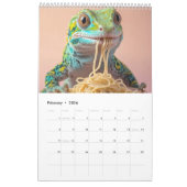 かわいい動物と食べ物2025 カレンダー (2月 2026)