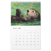 かわいい動物と鳥の絵 カレンダー (1月 2026)