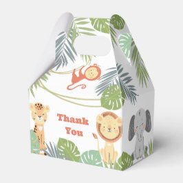 かわいい動物と1歳の誕生日のためのFavoritesボックス。 フェイバーボックス