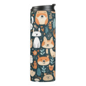 かわいい動物のおもしろいデザイン緑の装飾 タンブラー (回転左)