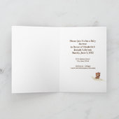 かわいい動物のぬいぐるみ赤ちゃんシャワー招待状 招待状 (内部)