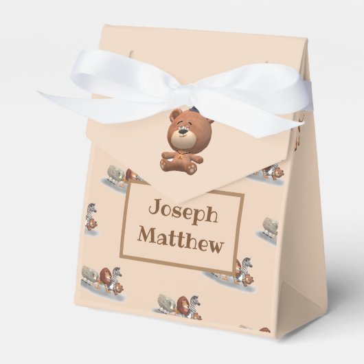 かわいい動物のぬいぐるみ フェイバーボックス (正面サイド)