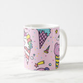 かわいい動物のアイスクリーム・コーン コーヒーマグカップ (正面右)