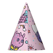 かわいい動物のアイスクリーム・コーン パーティーハット (裏面)