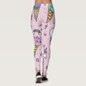 かわいい動物のアイスクリーム・コーン レギンス (裏面)