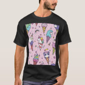 かわいい動物のアイスクリーム・コーン Tシャツ (正面)