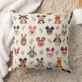 かわいい動物のアニメーションクッション クッション (ブランケット)