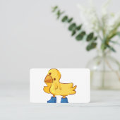 かわいい動物のアヒル漫画スタイル 名刺 (スタンド正面)