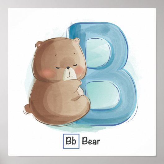 かわいい動物のアルファベットのポスター ポスター (正面)