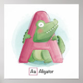 かわいい動物のアルファベットのポスター ポスター (正面)