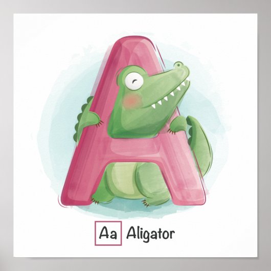 かわいい動物のアルファベットのポスター ポスター (正面)