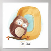 かわいい動物のアルファベット ポスター (正面)