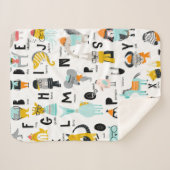 かわいい動物のアルファベット |帽子を持っている人もいる シェルパブランケット (正面(横))