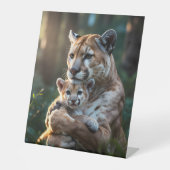 かわいい動物のイラストの保育園のテーブル飾り 台座サイン (正面)