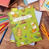 かわいい動物のカスタムネームデイリージャーナル ノートブック