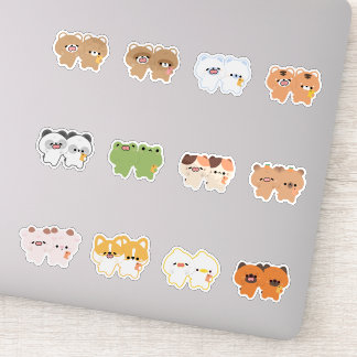 かわいい動物のカップル シール