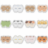 かわいい動物のカップル シール (正面)