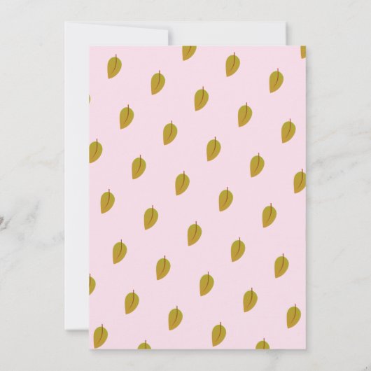 かわいい動物のキツネフールズベビーシャワー招待状 招待状 (裏面)