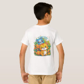 かわいい動物のキャラクターイラスト 私はかわいい Tシャツ (裏面フル)