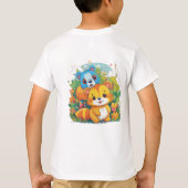 かわいい動物のキャラクターイラスト 私はかわいい Tシャツ (裏面)
