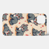 かわいい動物のキャラクター Case-Mate iPhoneケース (裏面 (横))