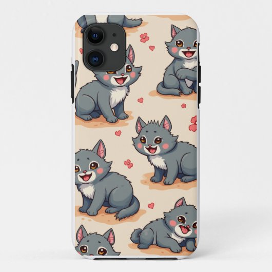 かわいい動物のキャラクター Case-Mate iPhoneケース (裏面)