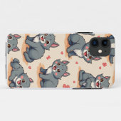 かわいい動物のキャラクター Case-Mate iPhoneケース (裏面(横))