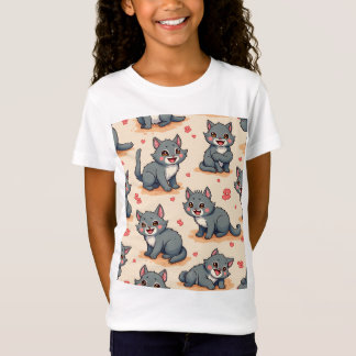 かわいい動物のキャラクターTシャツ Tシャツ
