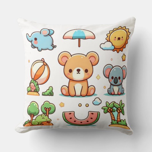かわいい動物のクッションで癒しの空間を クッション (正面)