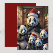 かわいい動物のクリスマスカード シーズンカード (正面/裏面)