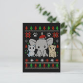 かわいい動物のクリスマスポストカード シーズンポストカード (スタンド正面)