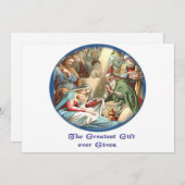 かわいい動物のクリスマス シーズンカード (正面/裏面)