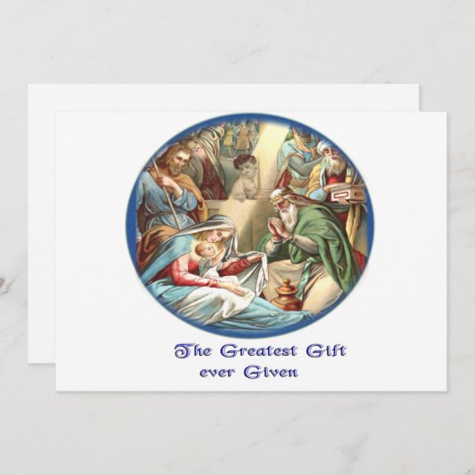 かわいい動物のクリスマス シーズンカード (正面/裏面)