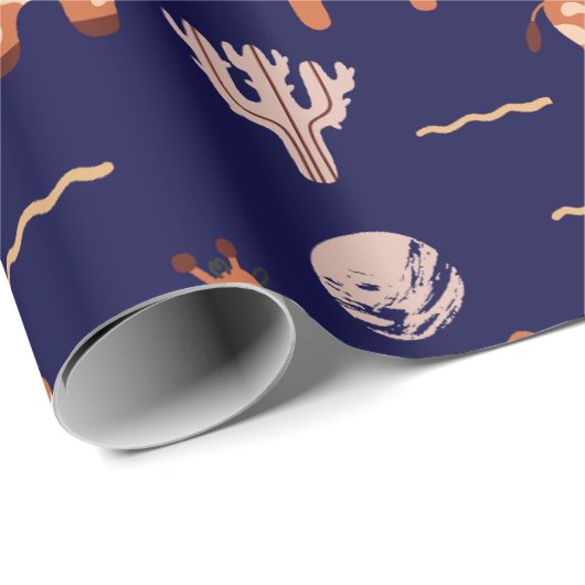 かわいい動物のサボテンの子ども ラッピングペーパー (ロールコーナー)