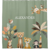 かわいい動物のシャワーカーテン シャワーカーテン (正面)