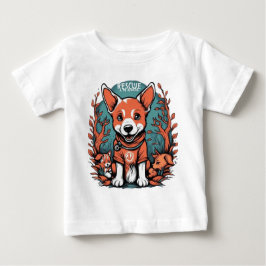 かわいい動物のシロクマ ベビーTシャツ